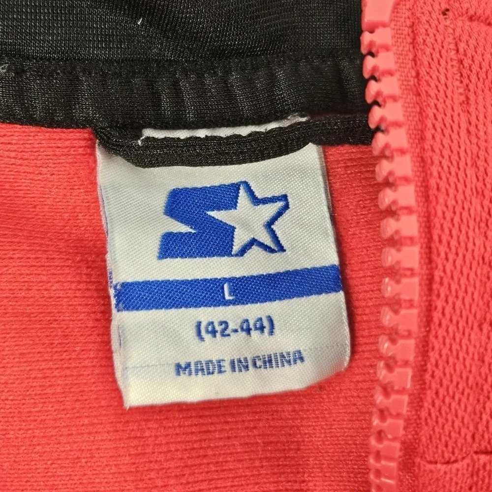 Windbreaker Jacket Vintage Starter Red Black Zip Up Men's‎ Size Large EUC